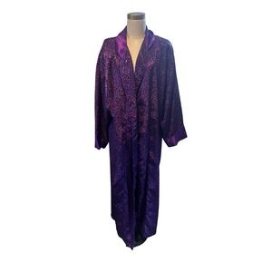 Victoria's Secret Gold Tag Purple Abstract Print Full Length‎ M L